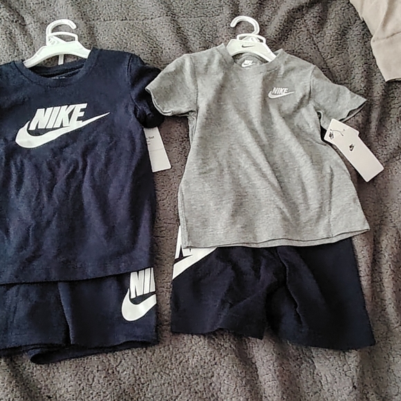 Nike Kids' T-Shirt and Shorts Set - Navy and Gray - Picture 1 of 4